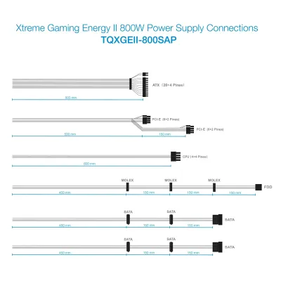 TooQ TQXGEII-800SAP 800W 80 Plus Bronze