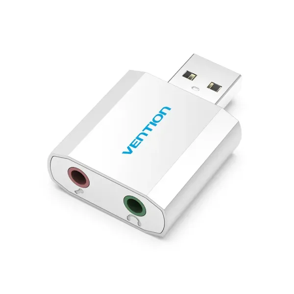 Vention Tarjeta de Sonido Externa USB Plata