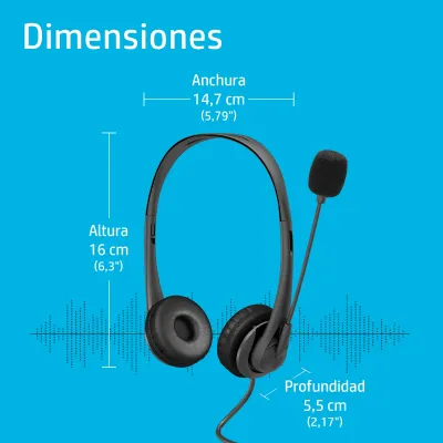 HP G2 Auriculares USB con Micrófono Negros HP G2 Auriculares USB con Micrófono Negros