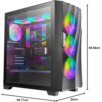 Antec DF700 Flux RGB ATX Cristal Templado USB 3.0 Negra