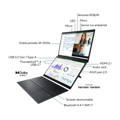 ASUS Zenbook Duo UX8406CA-PZ152W Intel Core Ultra 9 285H 32GB ASUS Zenbook Duo UX8406CA-PZ152W Intel Core Ultra 9 285H 32GB