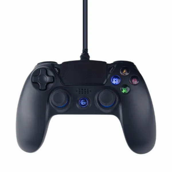 Gembird JPD-PS4U-01 Mando con Vibración y Cable para PC/PS4 Negro