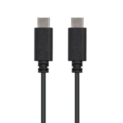 Nanocable Cable USB 2.0 Tipo C a USB Tipo C Macho/Macho 1m Negro