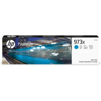 HP Cartucho cian original PageWide 973X de alto rendimiento