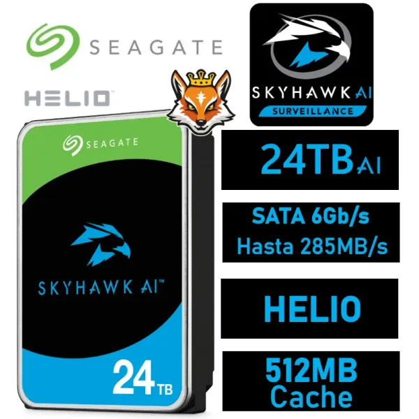 Disco Duro Seagate SkyHawk AI 3.5" 24 TB SATA 3