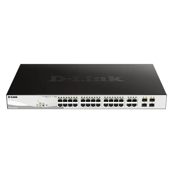 D-Link DGS-1210-24P/E Smart Switch Gestionado 24 Puertos 1000BASE-T PoE + 4 Puertos Combo 1000BASE-T