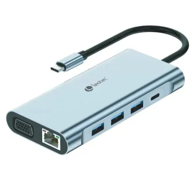 Leotec Docking Station HUB 11 en 1 USB/USB-C/VGA/HDMI/MicroSD