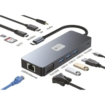 Leotec LEDS03 Docking Station 11 en1 Plus USB-C PD 100W / HDMI