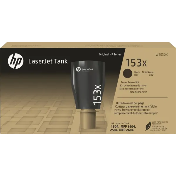 HP 153X Alta Capacidad Kit de Recarga Tóner Original Laserjet Tank Negro W1530X | Kit de Recarga W1530X