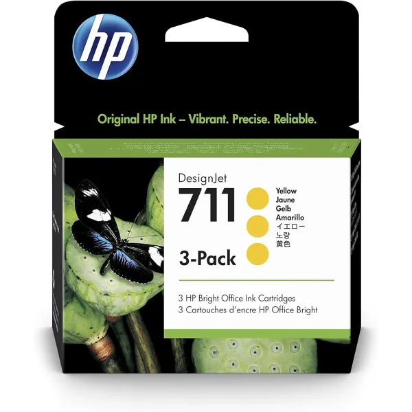 HP 711 Multipack cartuchos 3x Amarillo CZ136A - Cartucho de Tinta Original