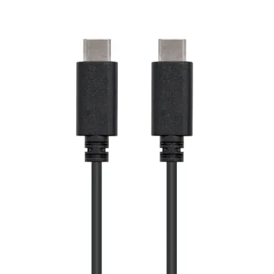 Nanocable Cable USB 2.0 Tipo C a USB Tipo C Macho/Macho 1m Negro