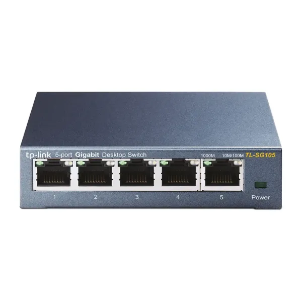TP-Link TL-SG105S Switch 5 Puertos Gigabit 10 100 1000 Mbps Metálico