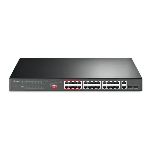 TP-Link TL-SL1226P Switch 24 Puertos Fast Ethernet + 2 Gigabit PoE+