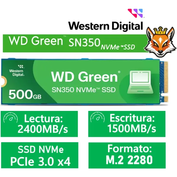 WD Green SN350 SSD 500GB M.2 NVMe