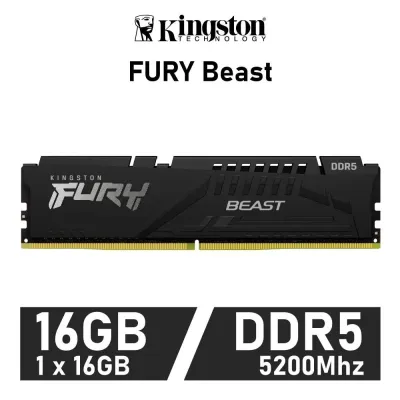 Kingston FURY Beast 16GB DDR5 a 5200MHz CL40 1.25v XMP 3.0 Kingston FURY Beast 16GB DDR5 a 5200MHz CL40 1.25v XMP 3.0