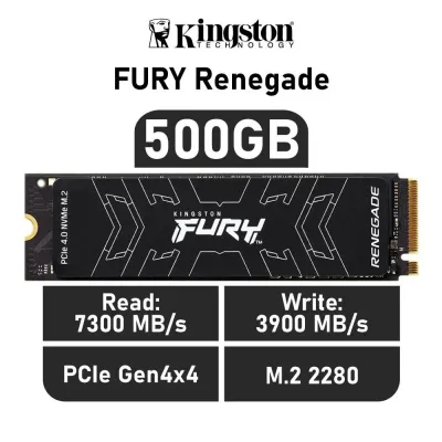 Kingston FURY Renegade 500GB NVMe PCIe 4.0 x4 a 7300MB/s con
