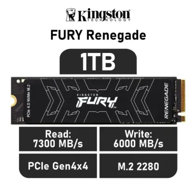 Kingston FURY Renegade 1TB NVMe PCIe 4.0 x4 a 7300MB/s con