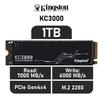 Kingston KC3000 SSD 1TB NVMe PCIe 4.0 x4 a 7000MB/s con Kingston KC3000 SSD 1TB NVMe PCIe 4.0 x4 a 7000MB/s con