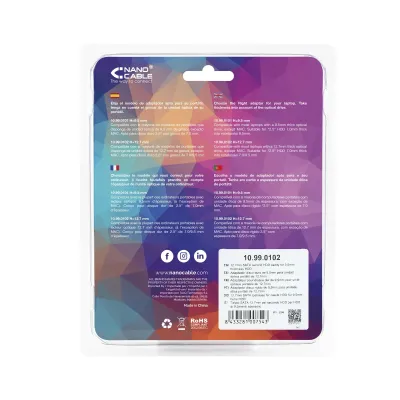 Nanocable Adaptador Disco Duro 9.5mm para Unidad Óptica 12.7mm Nanocable Adaptador Disco Duro 9.5mm para Unidad Óptica 12.7mm