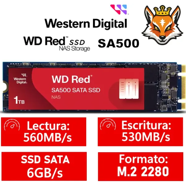 WD Red SA500 NAS 1TB SSD SATA M.2 2280