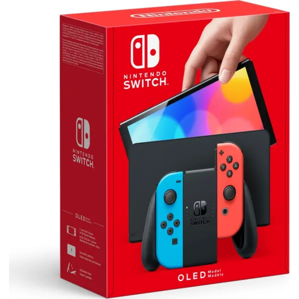 Nintendo Switch OLED Azul Neón/Rojo Neón | 2 Mandos Joy-Con