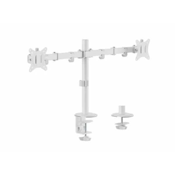 Equip Soporte de Mesa para 2 Pantallas 17"-32" Brazo Inclinable y Giratorio 100x100 mm 360 Blanco 