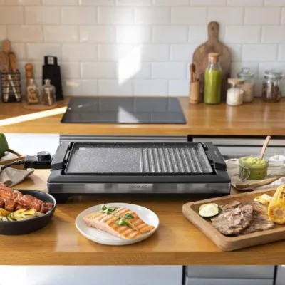 Cecotec Tasty&Grill 2000 Inox MixStone Plancha de Asar 2000W