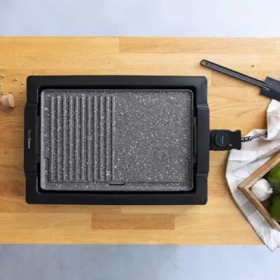 Cecotec Tasty&Grill 2000 Inox MixStone Plancha de Asar 2000W