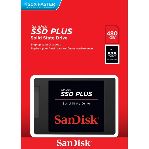 SanDisk SSD Plus 480GB 2.5" a 535MB/s SATA 6GB/s