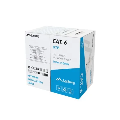 Lanberg LCU6-15CC-0305-S cable de red Gris 305 m Cat6 U/UTP Lanberg LCU6-15CC-0305-S cable de red Gris 305 m Cat6 U/UTP