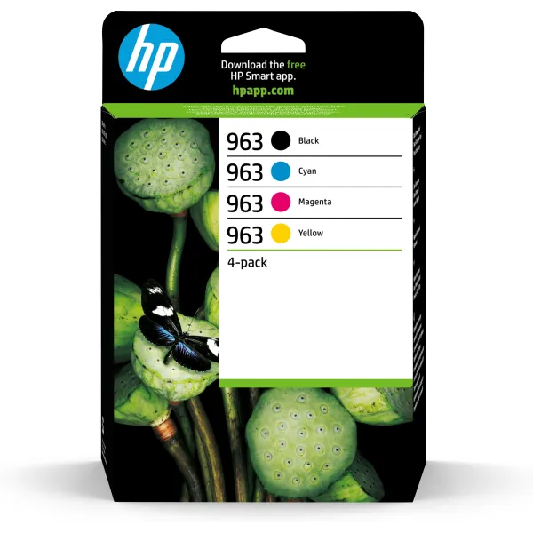 HP 963 Multipack Cian Magenta Amarillo Negro 6ZC70AE - Cartuchos de Tinta Originales
