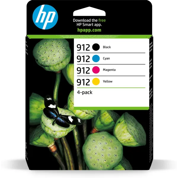 HP 912 Multipack Negro Magenta Cian Amarillo 6ZC74AE - Cartuchos de Tinta Originales