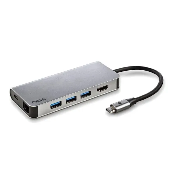 NGS WONDER DOCK 8 Hub 8 en 1 USB-C a HDMI/USB 3.0/RJ45/Lector SD/PD 60W