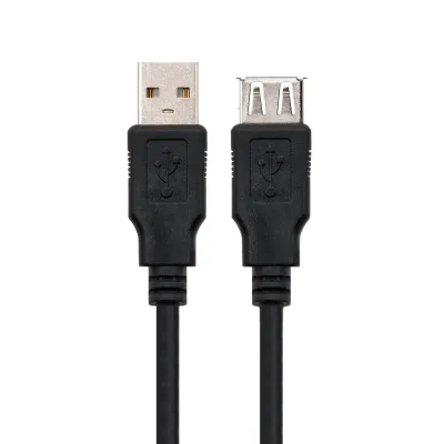 Nanocable Cable Prolongador USB 2.0 Tipo A Macho/Hembra 1m Negro