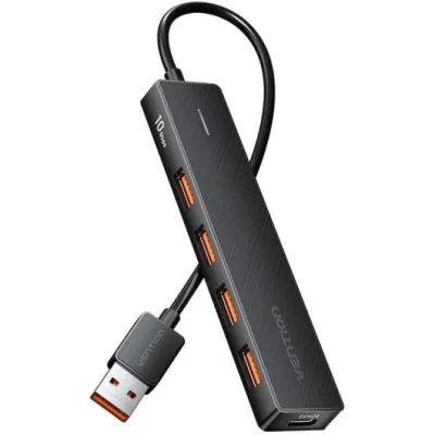 Hub USB 3.2 Vention CHOBB/ 4xUSB/ 1xUSB Tipo-C PD/ 15cm/ Negro Hub USB 3.2 Vention CHOBB/ 4xUSB/ 1xUSB Tipo-C PD/ 15cm/ Negro