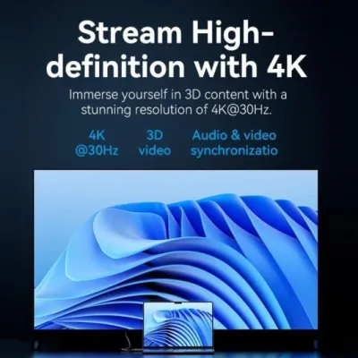 Cable Conversor Vention HFOBF/ DisplayPort Macho - HDMI Macho/