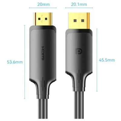 Cable Conversor Vention HFOBF/ DisplayPort Macho - HDMI Macho/