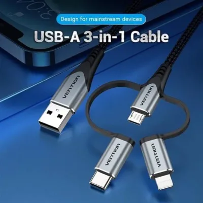 Cable USB 2.0 Tipo-C Vention CQJHG/ USB Macho/ USB Tipo-C Macho