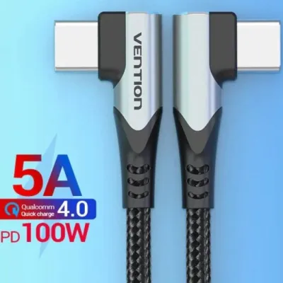 Cable USB 2.0 Tipo-C 90º Vention TANHD/ USB Tipo-C Macho - USB