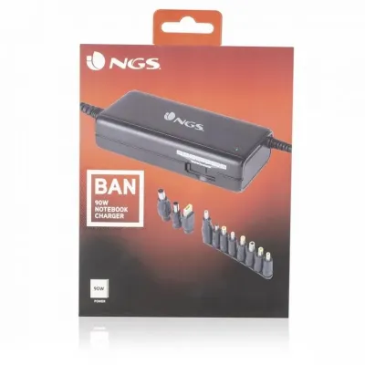 NGS Ban Cargador para Portátil 90W Negro NGS Ban Cargador para Portátil 90W Negro