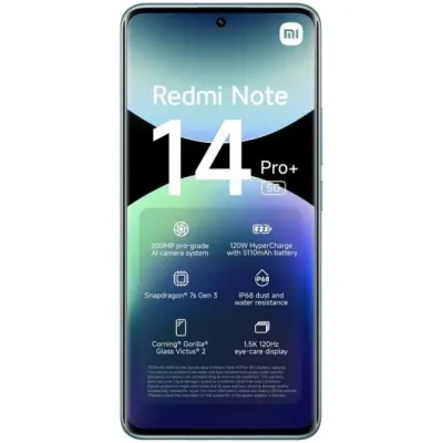 Xiaomi Redmi Note 14 Pro+ 5G Azul Hielo 512GB 12GB 6.67" AMOLED Xiaomi Redmi Note 14 Pro+ 5G Azul Hielo 512GB 12GB 6.67" AMOLED