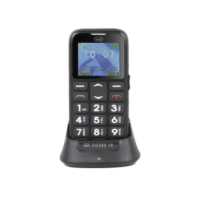 Trevi Sicuro 10 4,5 cm (1.77") Negro Teléfono para personas