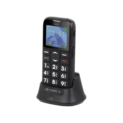 Trevi Sicuro 10 4,5 cm (1.77") Negro Teléfono para personas