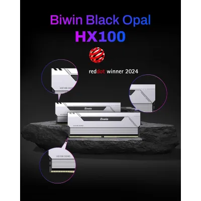 Biwin Black Opal HX100 Silver OC KIT 32GB DDR5 a 6000MHz CL30 Biwin Black Opal HX100 Silver OC KIT 32GB DDR5 a 6000MHz CL30