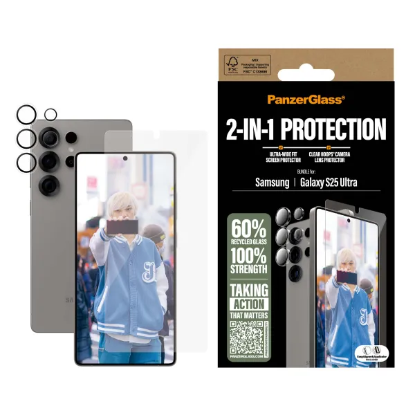 PanzerGlass - Protección completa para Samsung S25 Ultra