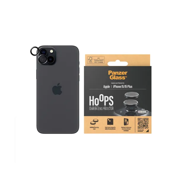 PanzerGlass Lens Protector Rings HOOP Protector para camara del Apple iPhone 15/15 Plus