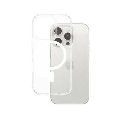 PanzerGlass Funda para iPhone 16 Pro transparente con MagSafe y