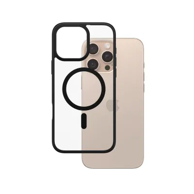 PanzerGlass Funda para iPhone 16 Pro Max transparente y negra PanzerGlass Funda para iPhone 16 Pro Max transparente y negra