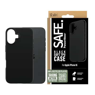PanzerGlass SAFE Funda TPU Negra para Apple iPhone 16