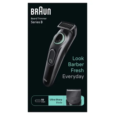 Braun BeardTrimmer 3 BT3411 Batería 40 2 cm Negro, Verde Braun BeardTrimmer 3 BT3411 Batería 40 2 cm Negro, Verde
